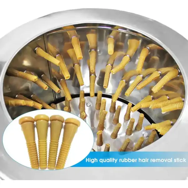Heavy-Duty Commercial Poultry Plucker De-Feathering Machine (60 Cm Diameter) - Image 3